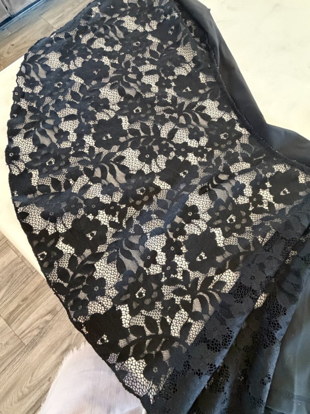 NWT POPFLEX Lace Juliet Wrap Ballet Skort Black High Waist Pockets - Picture 10 of 11
